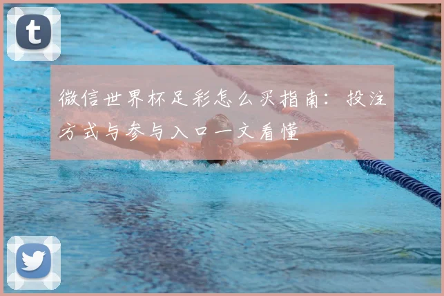 微信世界杯足彩怎么买指南:投注方式与参与入口一文看懂